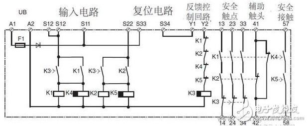 安全繼電器工作原理、接線(xiàn)圖、使用方法